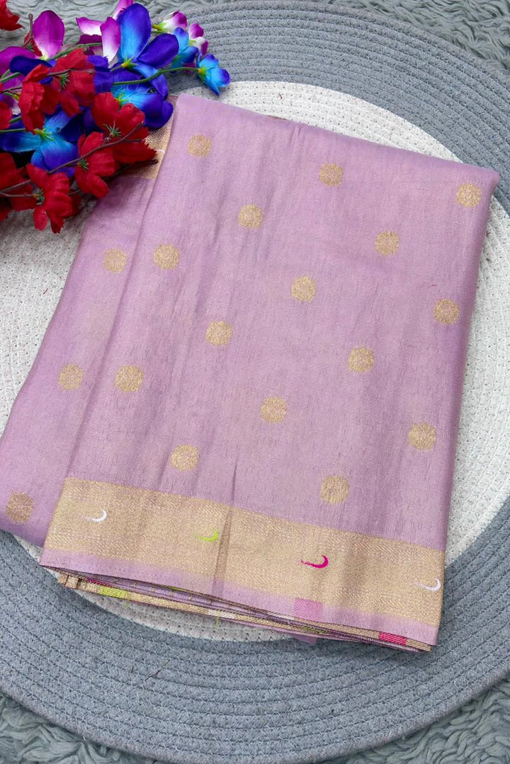 Autumn of the Heart Tissue Organza Saree