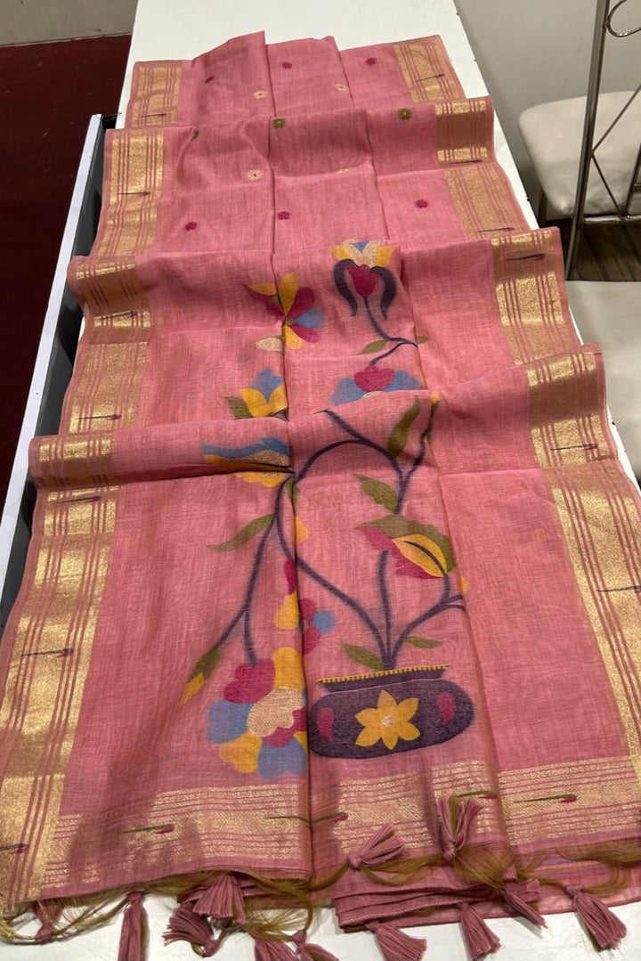 Eternal Shine Muga Cotton Saree