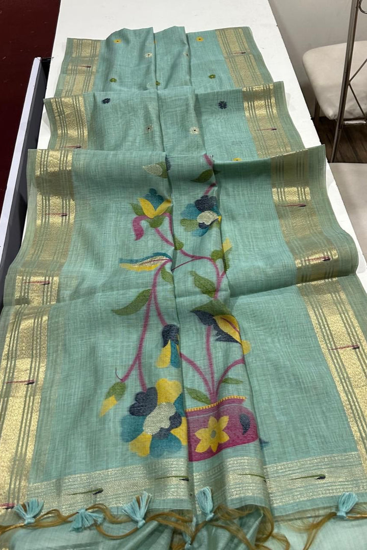 Eternal Shine Muga Cotton Saree