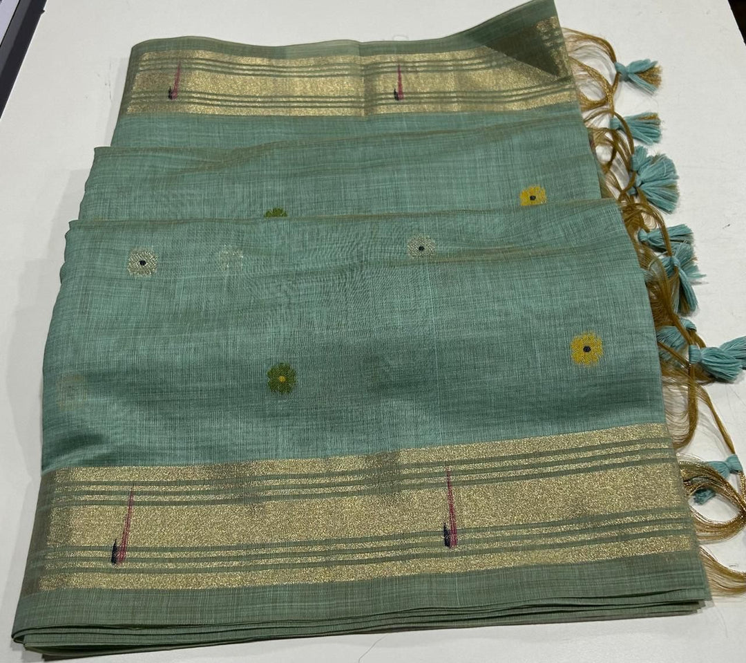 Eternal Shine Muga Cotton Saree