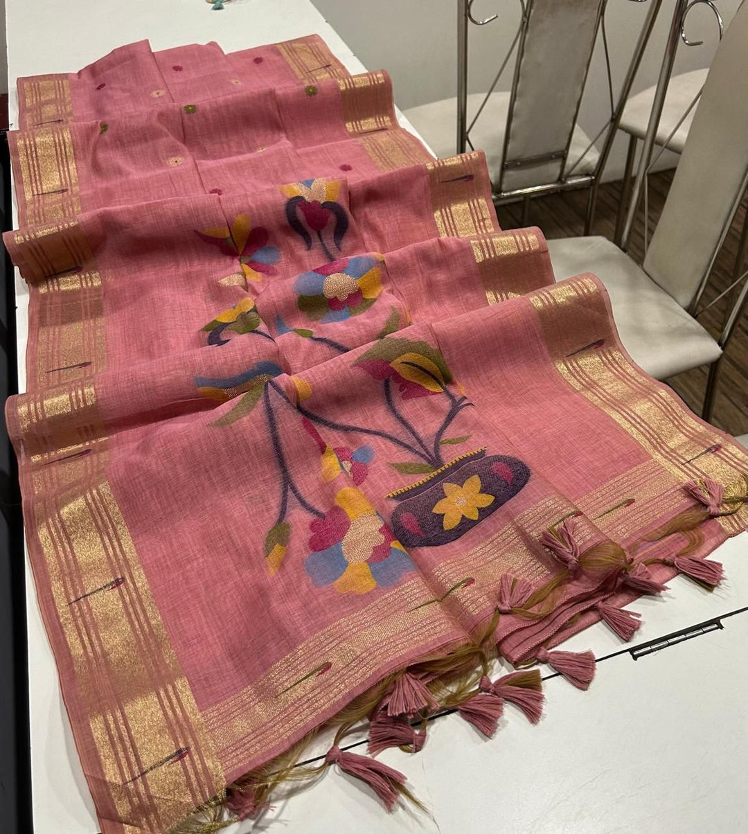 Eternal Shine Muga Cotton Saree