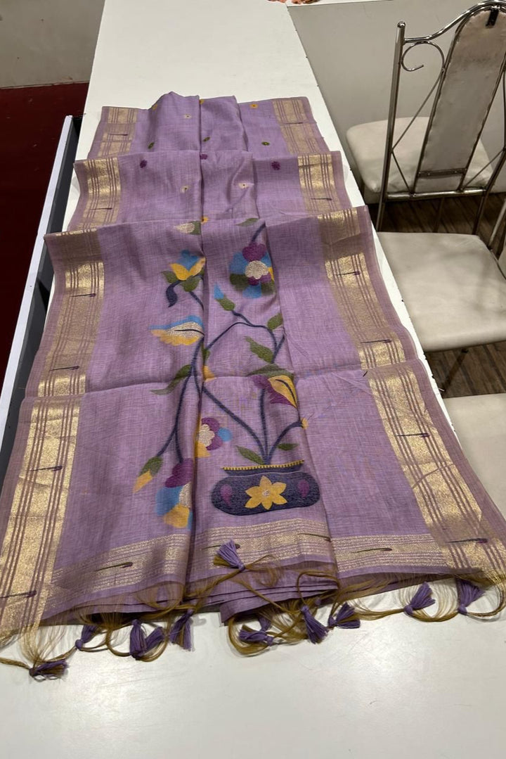 Eternal Shine Muga Cotton Saree