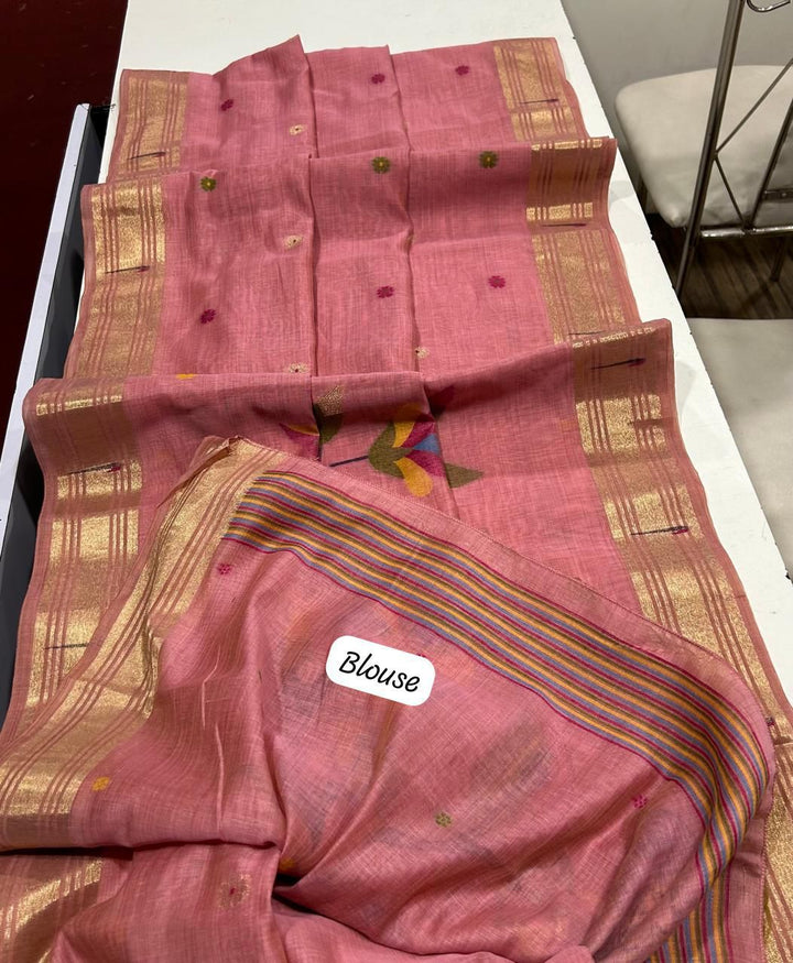 Eternal Shine Muga Cotton Saree