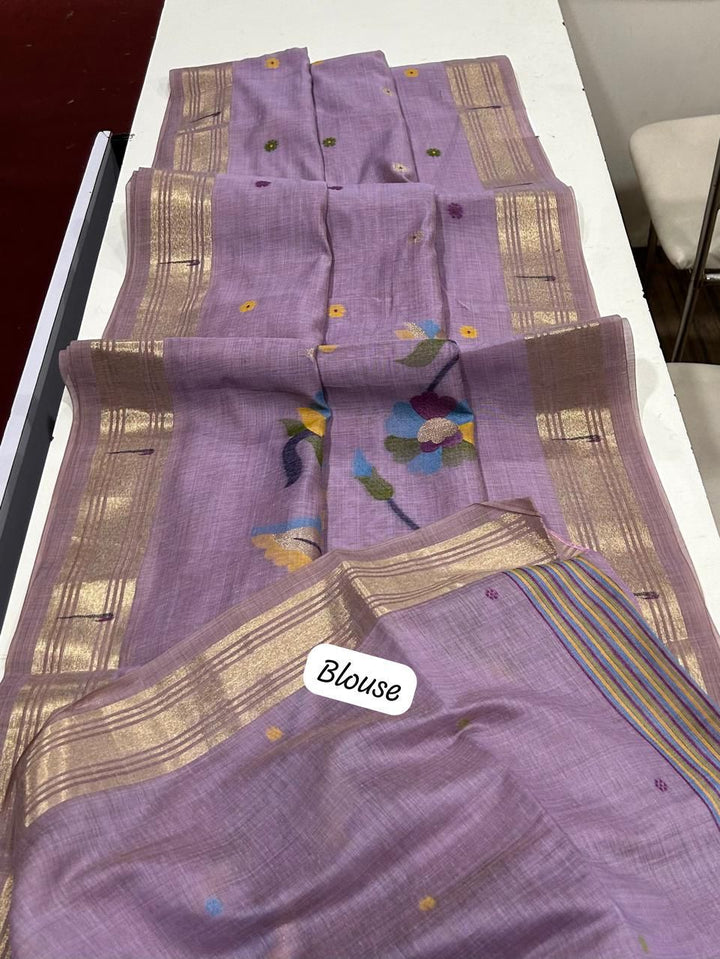 Eternal Shine Muga Cotton Saree