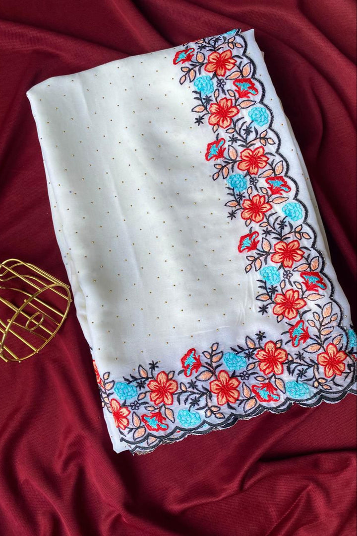Raindrop Romance Georgette Saree