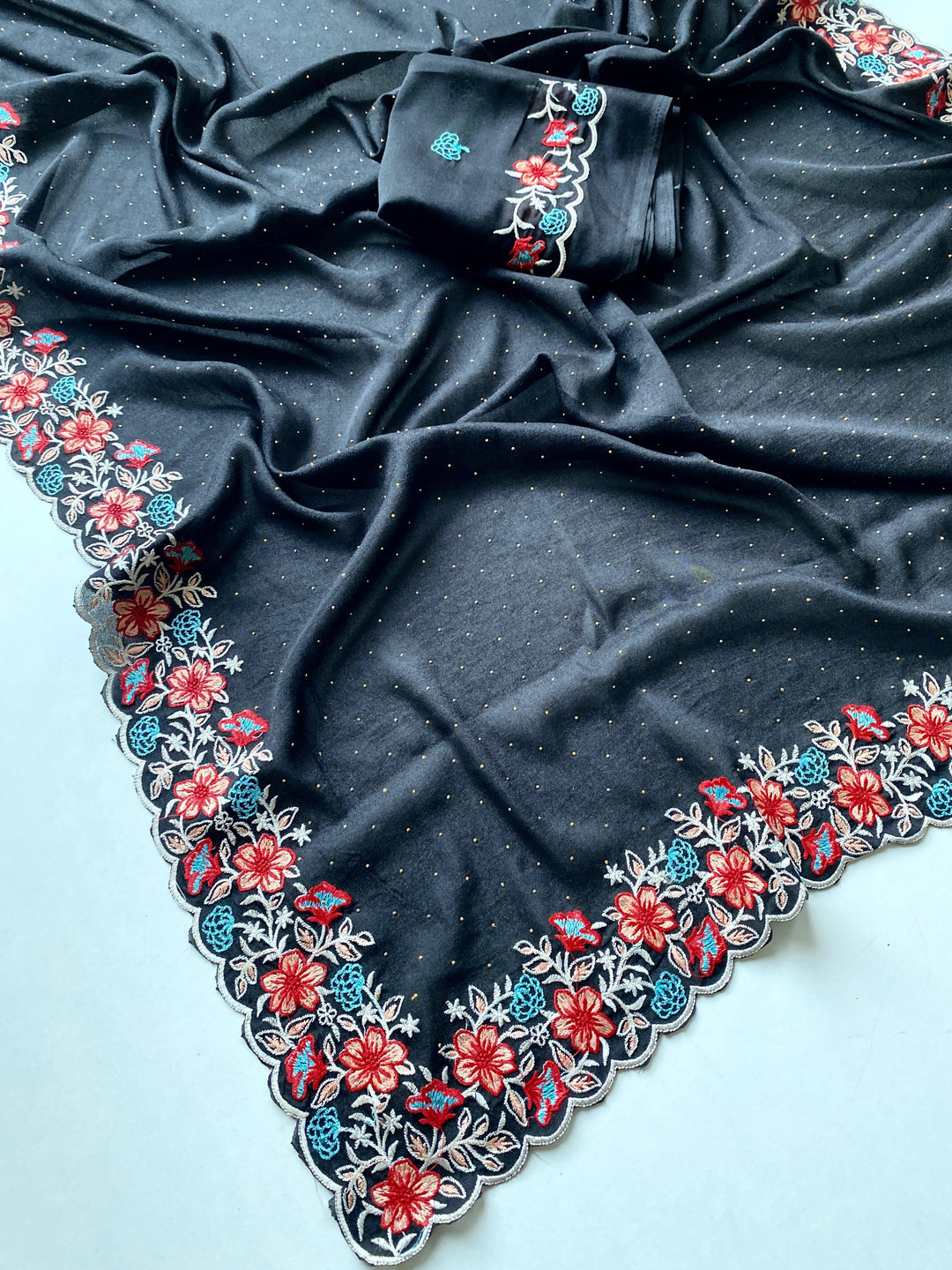 Raindrop Romance Georgette Saree