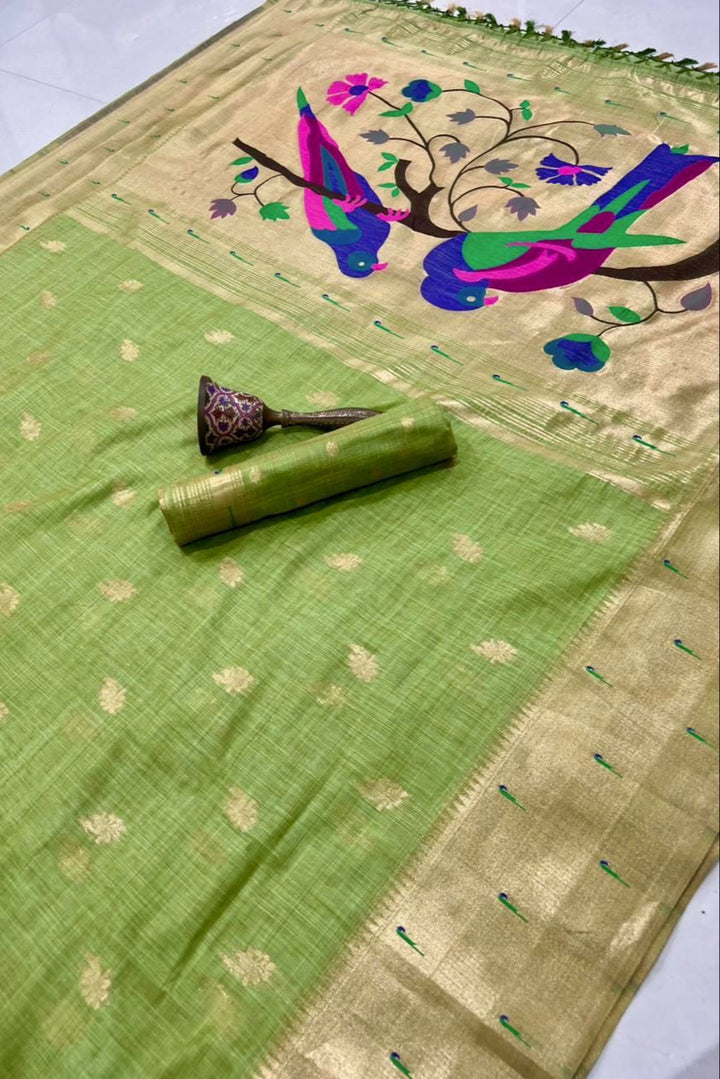 Raindance Elegance Muga Cotton Saree