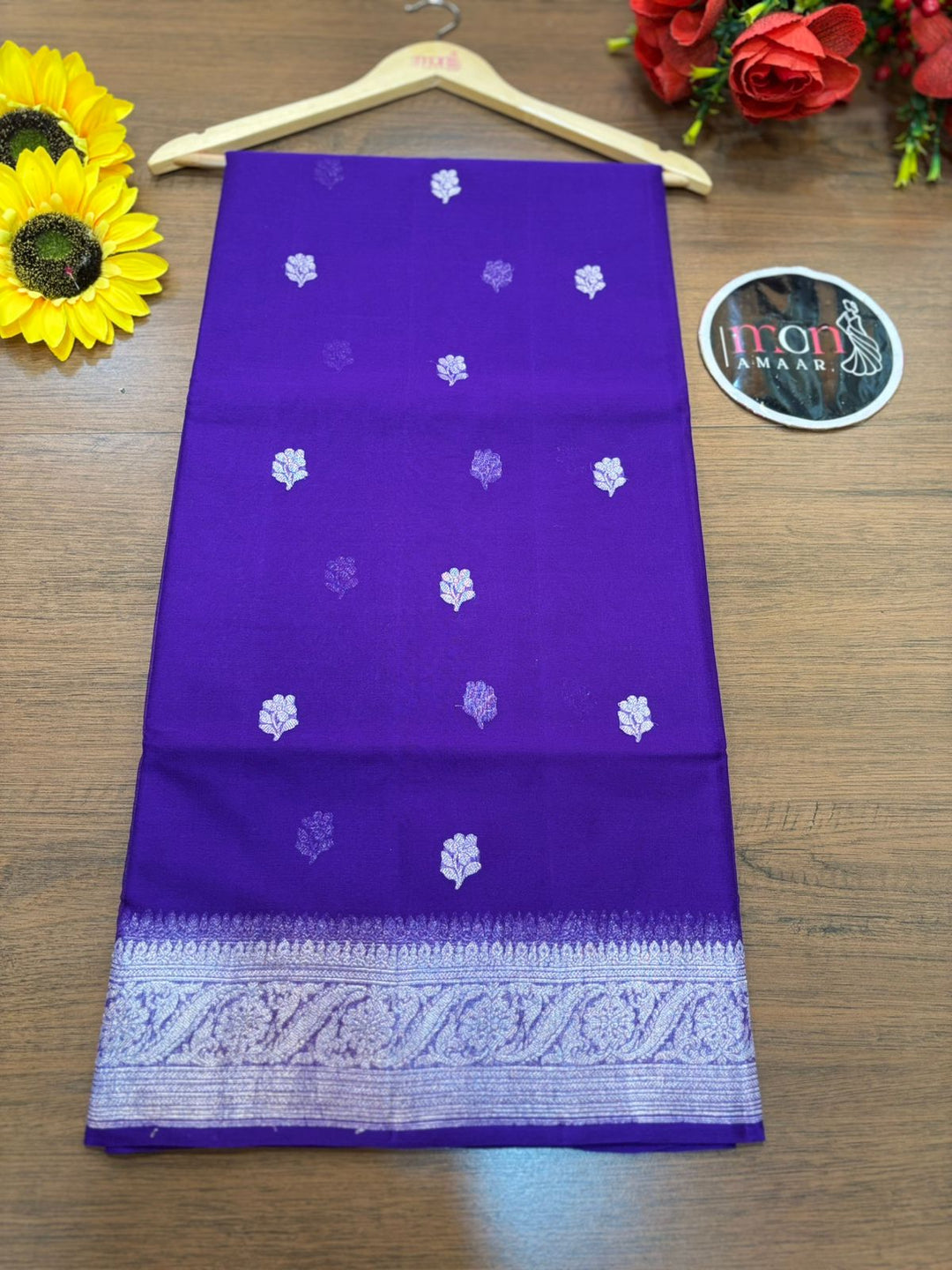 Legacy Of Khaddi Chiffon Handloom Banarasi Saree [Purple]