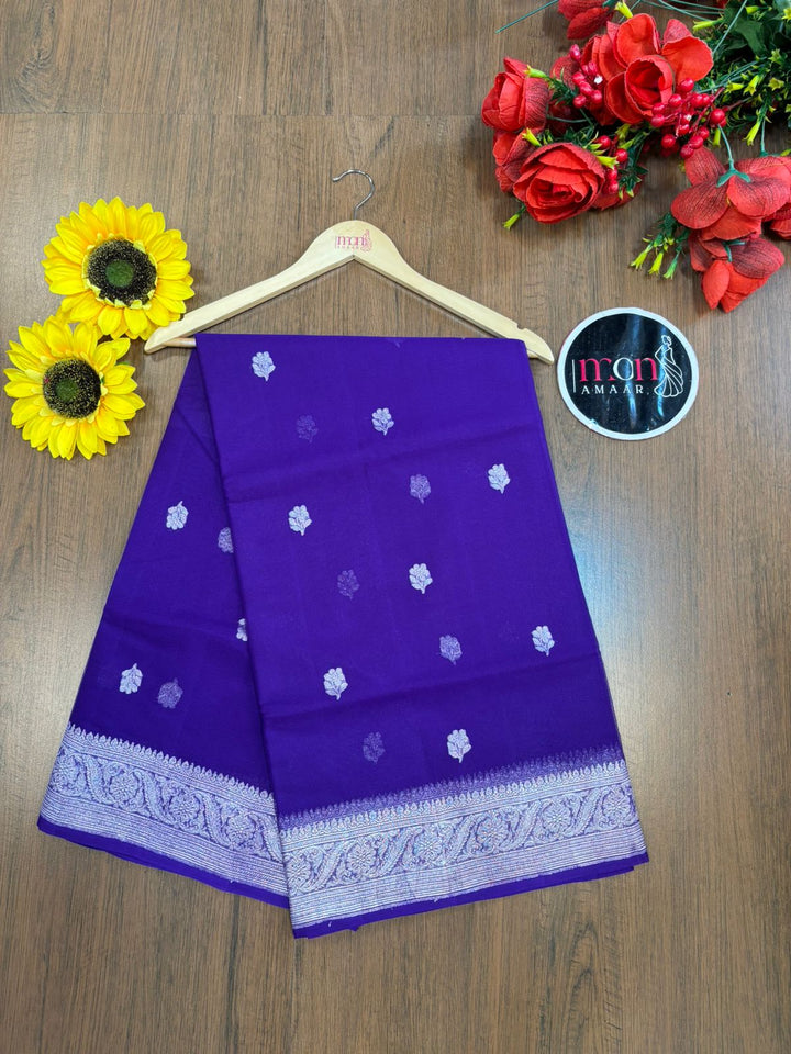 Legacy Of Khaddi Chiffon Handloom Banarasi Saree [Purple]