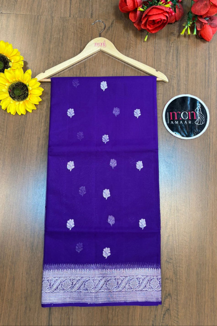 Legacy Of Khaddi Chiffon Handloom Banarasi Saree [Purple]