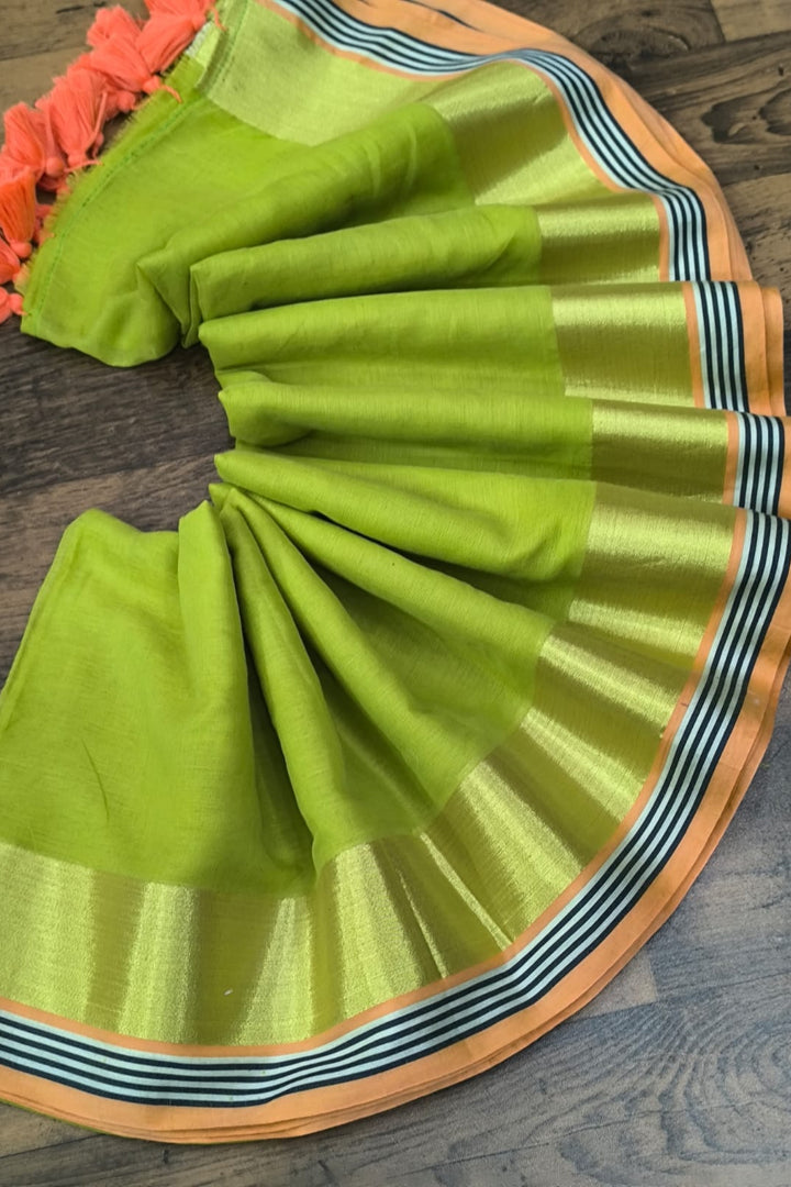 Neel Tara Mul Cotton Saree