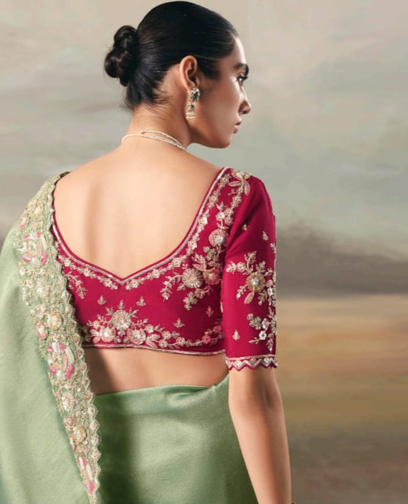 Fairytale in Raindrops Fancy Tissue Silk Saree