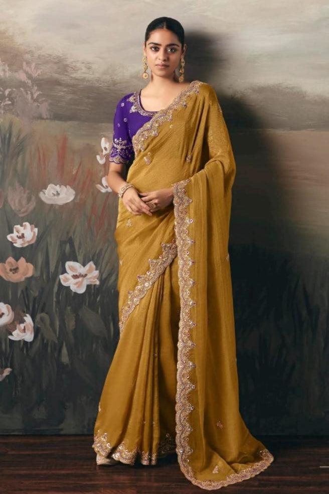 Fairytale in Raindrops Fancy Tissue Silk Saree