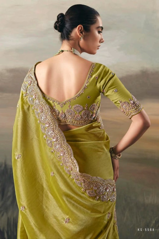 Fairytale in Raindrops Fancy Tissue Silk Saree