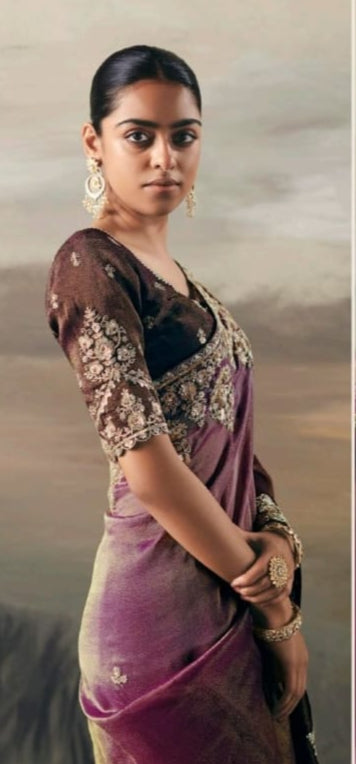 Fairytale in Raindrops Fancy Tissue Silk Saree