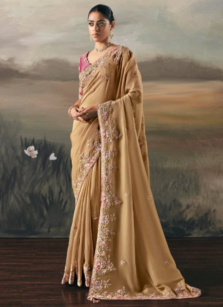 Fairytale in Raindrops Fancy Tissue Silk Saree