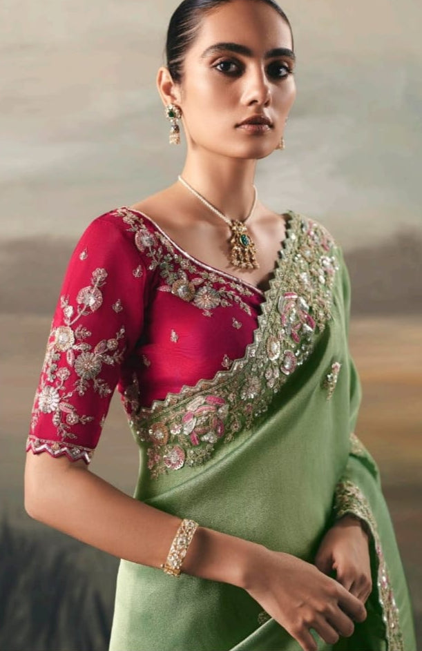 Fairytale in Raindrops Fancy Tissue Silk Saree