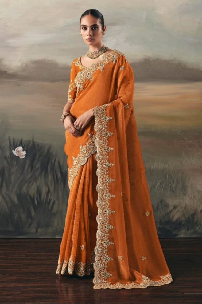 Fairytale in Raindrops Fancy Tissue Silk Saree