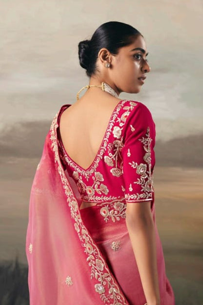 Fairytale in Raindrops Fancy Tissue Silk Saree