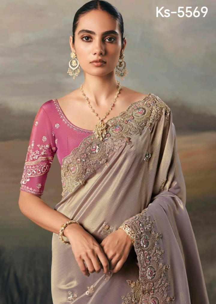 Fairytale in Raindrops Fancy Tissue Silk Saree