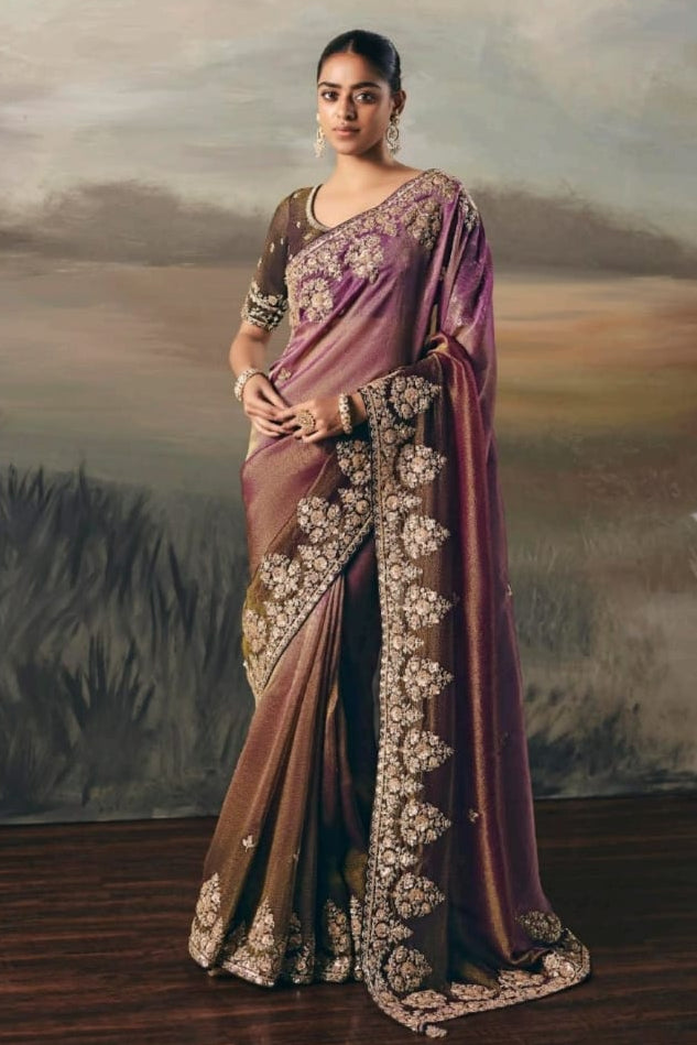 Fairytale in Raindrops Fancy Tissue Silk Saree