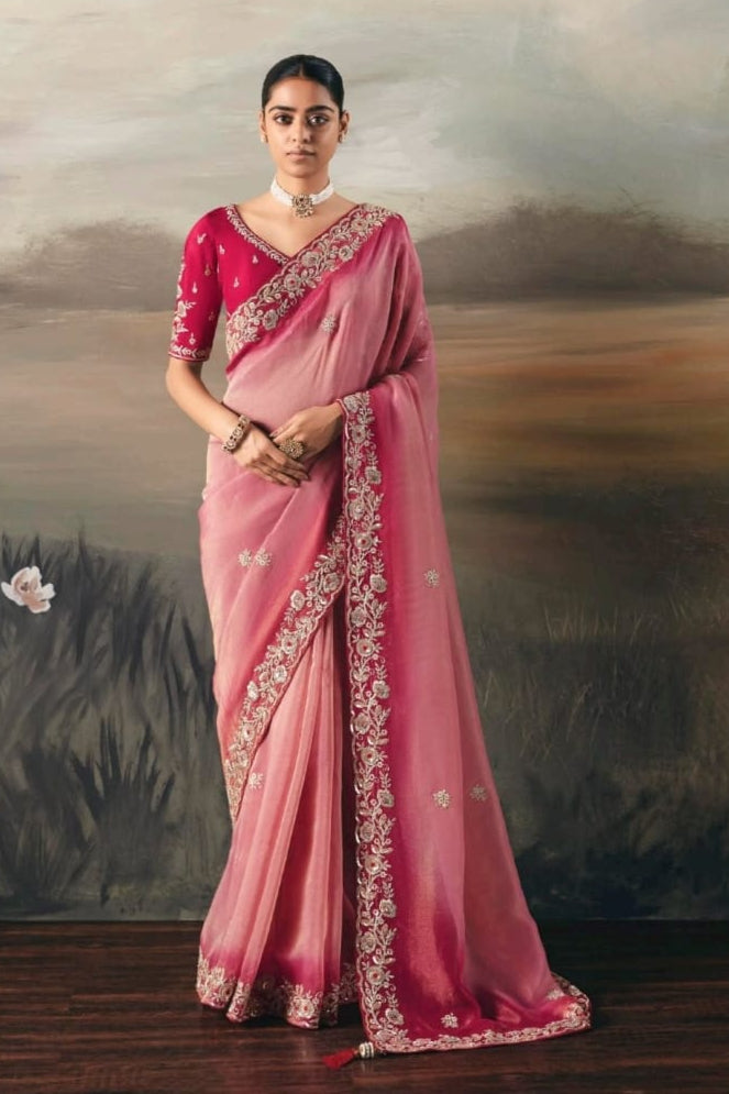 Fairytale in Raindrops Fancy Tissue Silk Saree