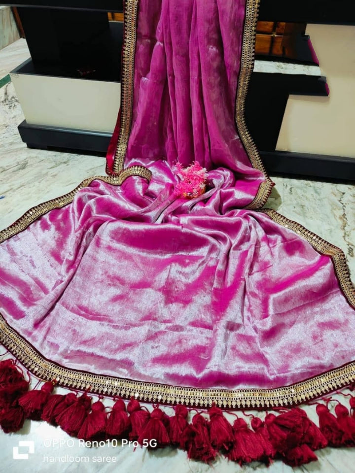 Rajlokkhi Raga Tissue Silk Saree