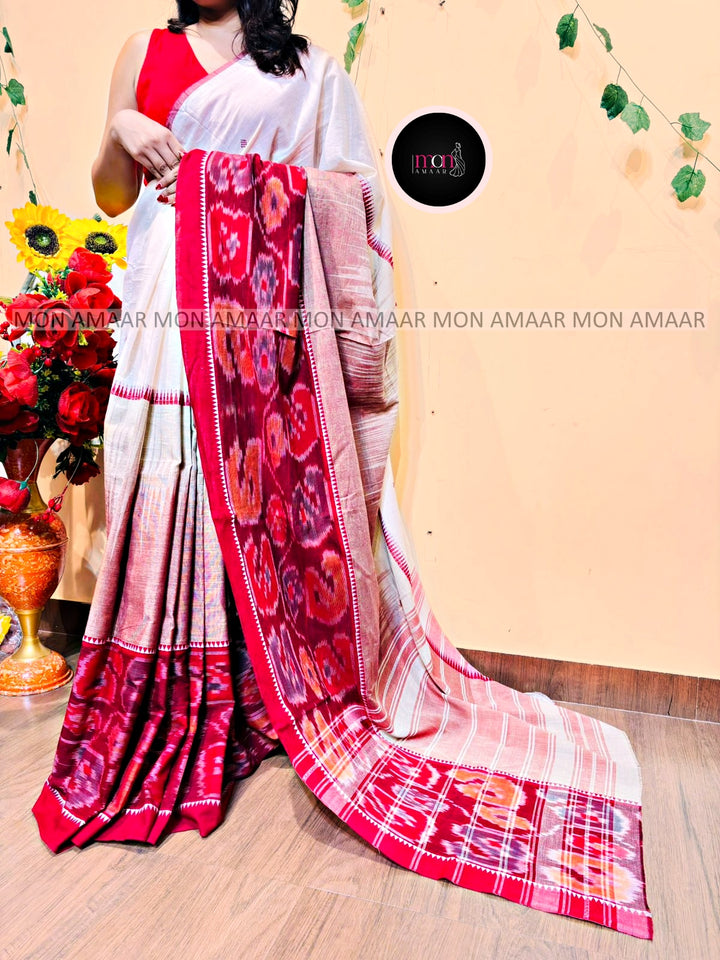 Ikatara - Dhonekhali Cotton Handloom Saree(Nabami)