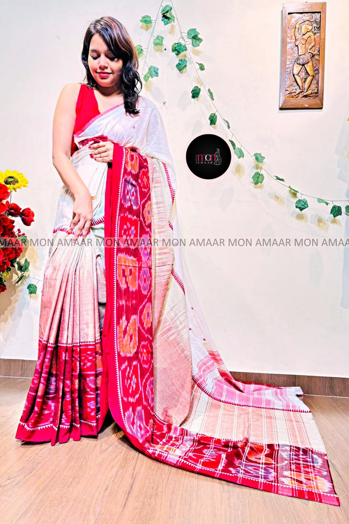 Ikatara - Dhonekhali Cotton Handloom Saree(Nabami)