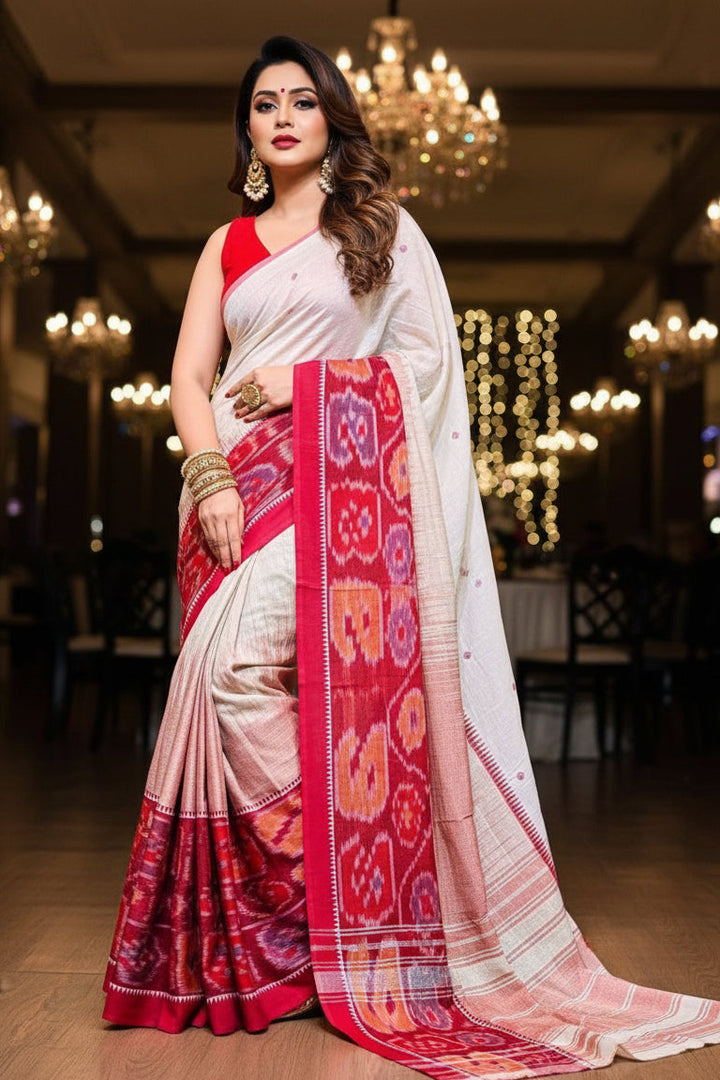 Ikatara - Dhonekhali Cotton Handloom Saree(Nabami)