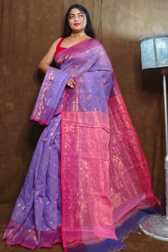 Bibhuti Dhakai Jamdani Saree