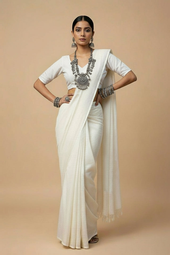 Fallen Angels-Khadi Cotton Saree