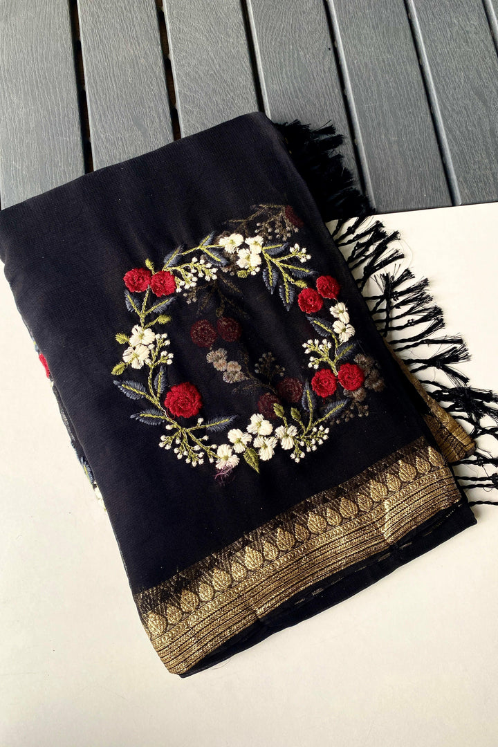 Dream Of Success Georgette Silk Saree