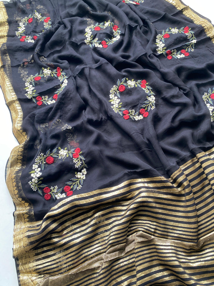 Dream Of Success Georgette Silk Saree