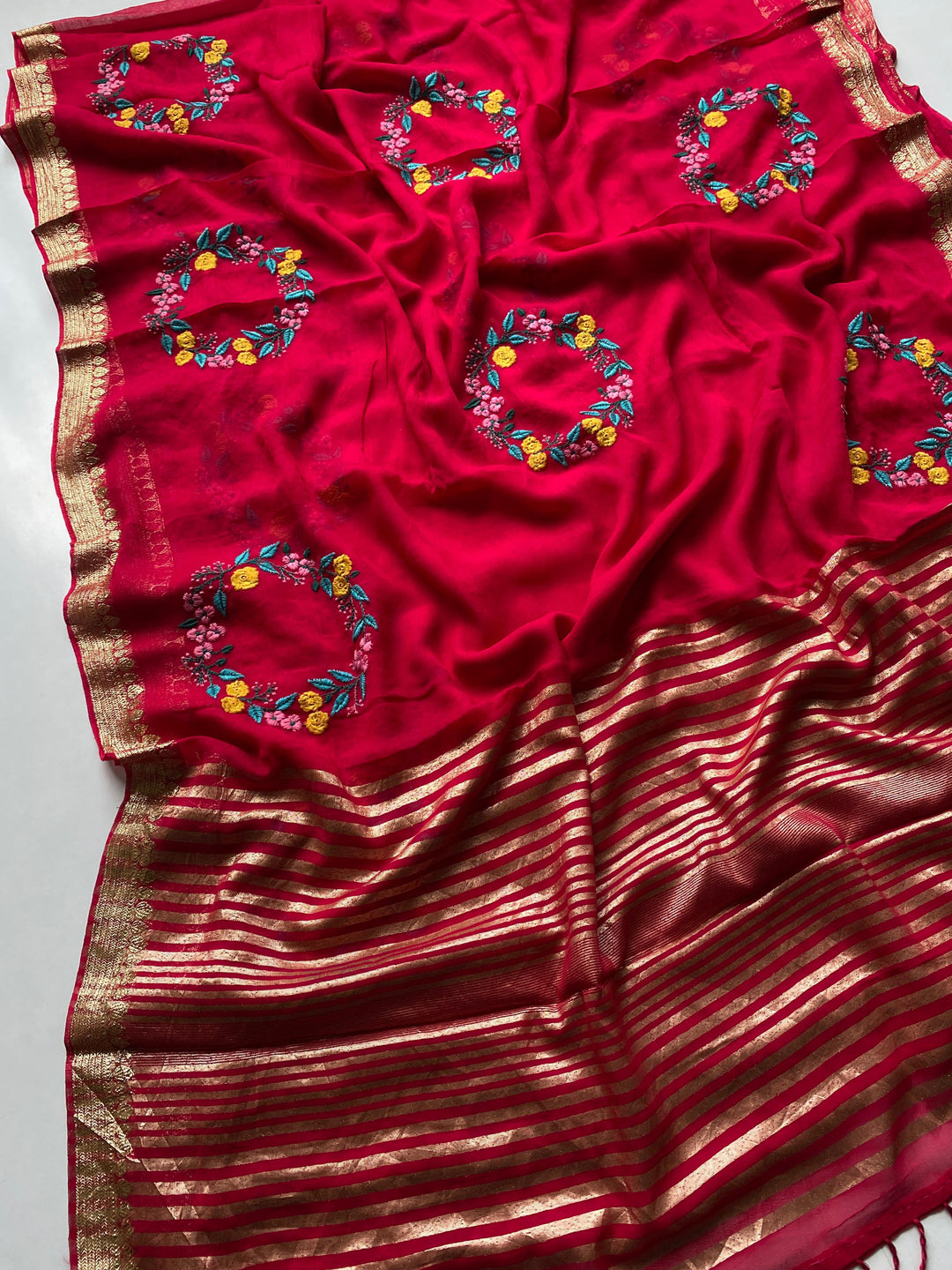 Dream Of Success Georgette Silk Saree