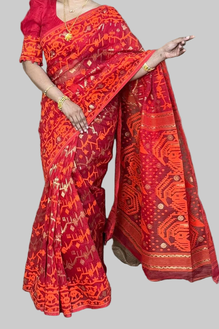 Megher Gaan Dhakai Jamdani Saree