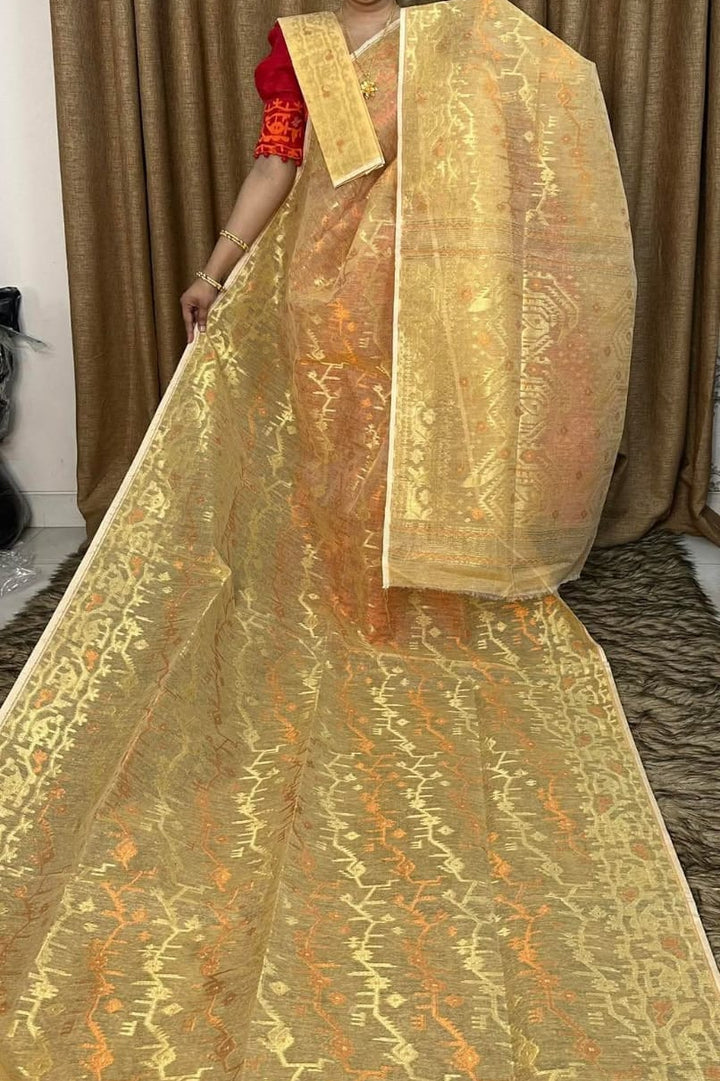 Megher Gaan Dhakai Jamdani Saree