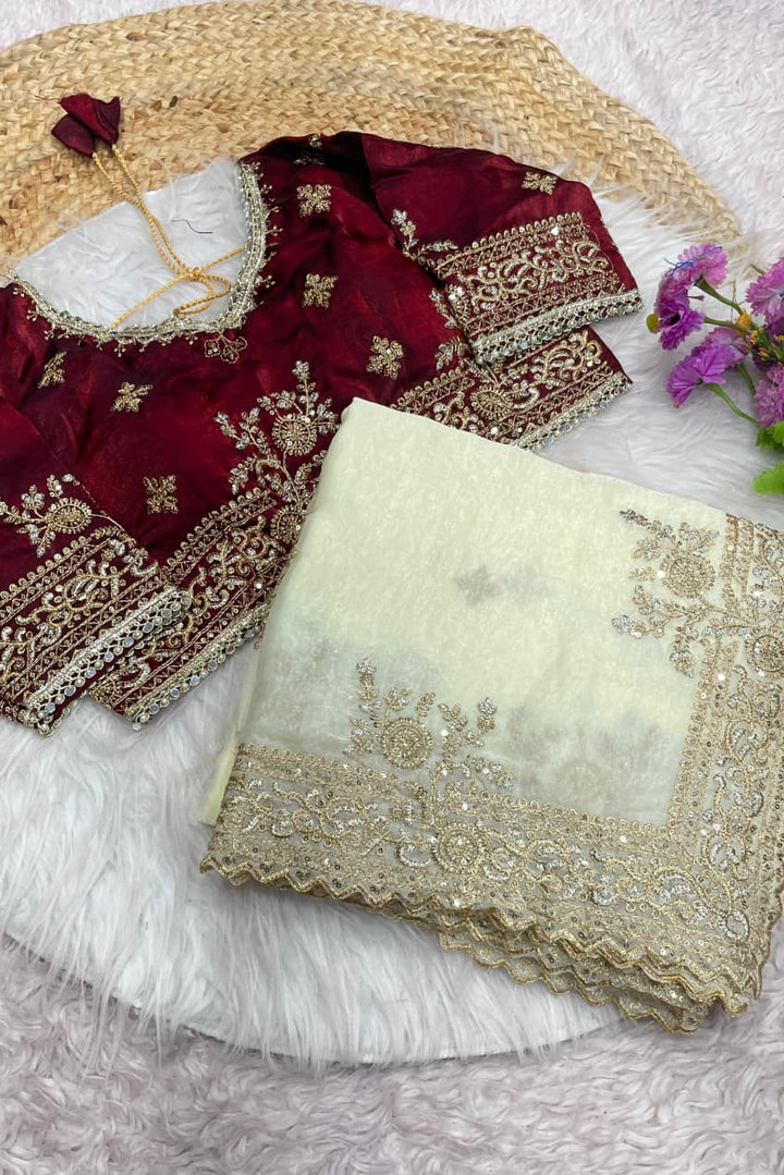 Sweet Serenity Fancy Satin Silk Saree