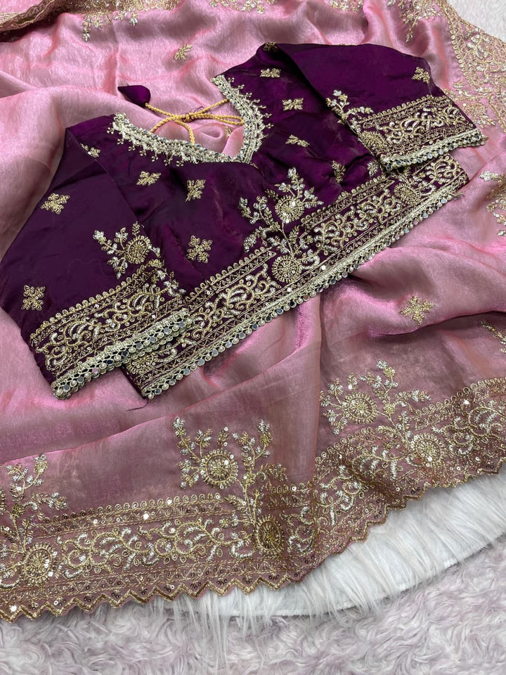 Sweet Serenity Fancy Satin Silk Saree