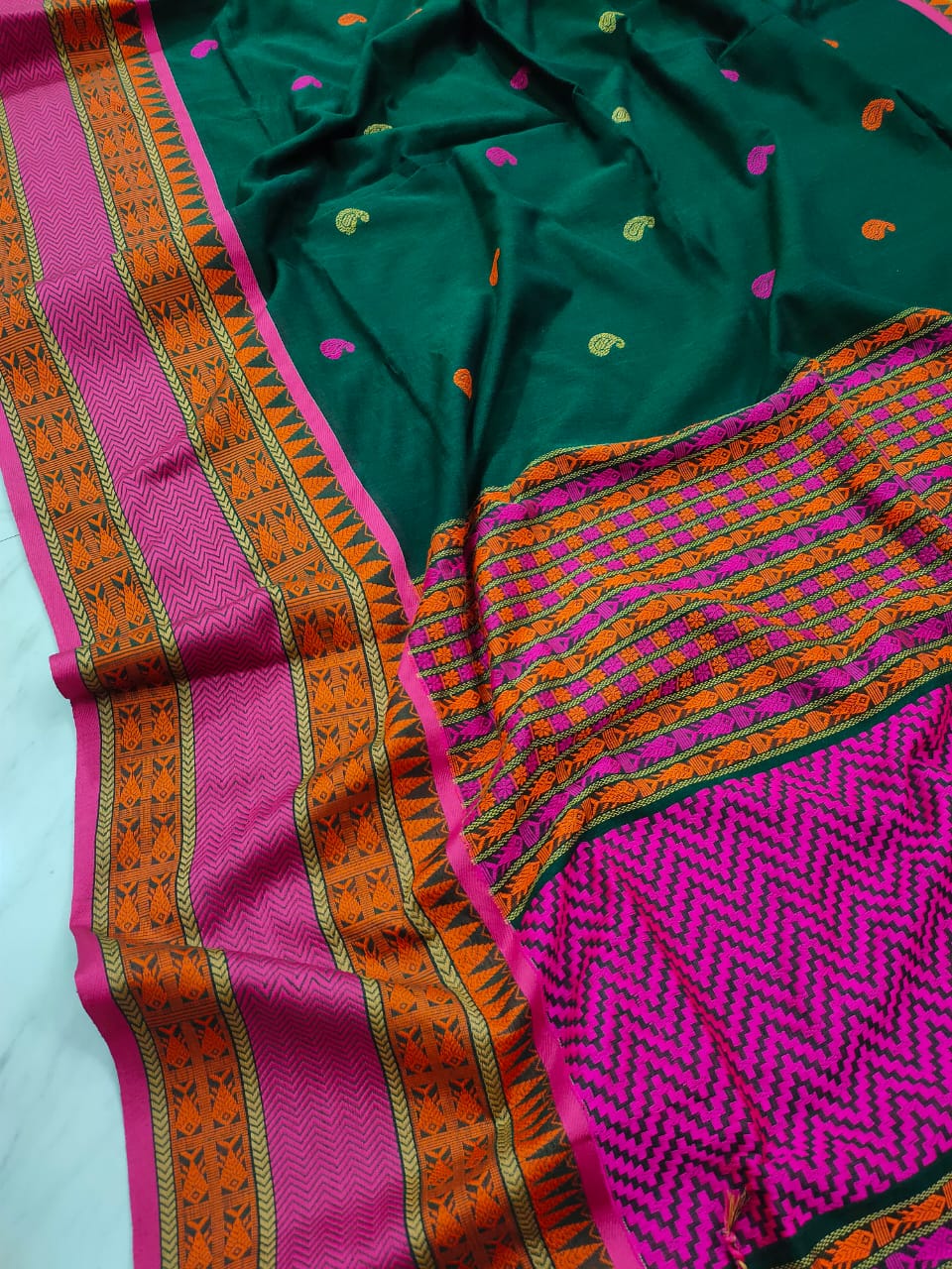 HimaRanga mercerized Cotton Tanchoi Banarasi Saree