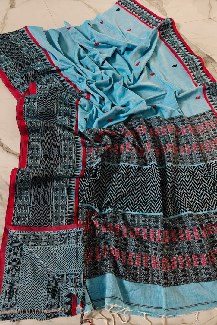 HimaRanga mercerized Cotton Tanchoi Banarasi Saree