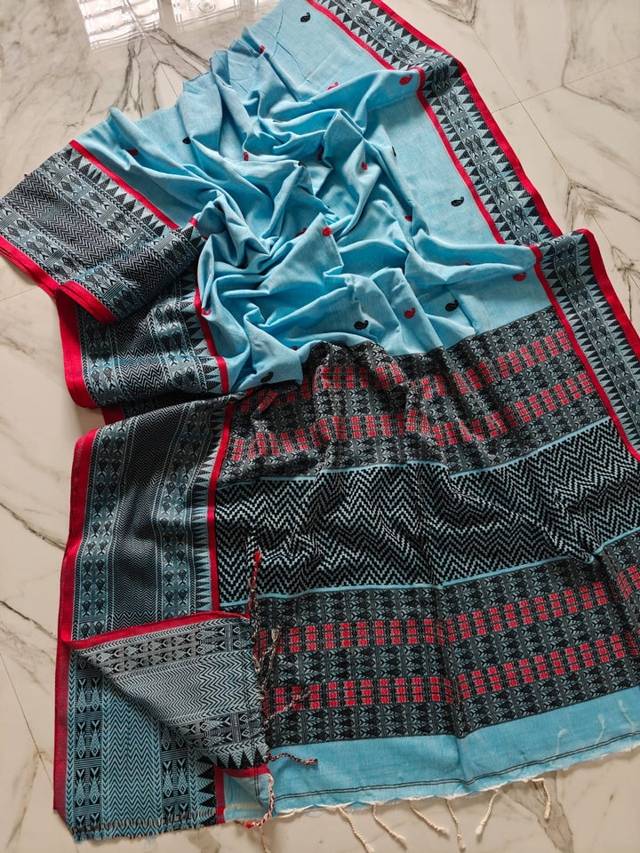 HimaRanga mercerized Cotton Tanchoi Banarasi Saree