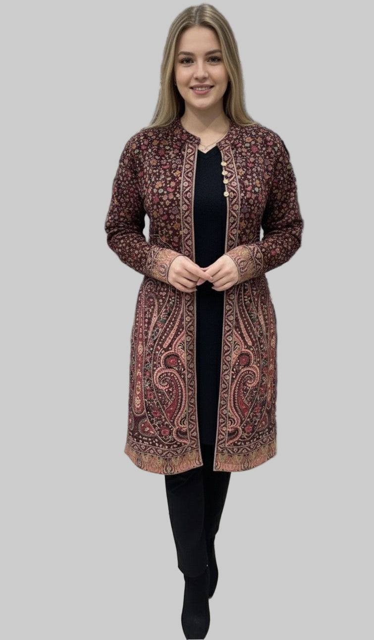 Elegant Fusion Woolen Shrug Set