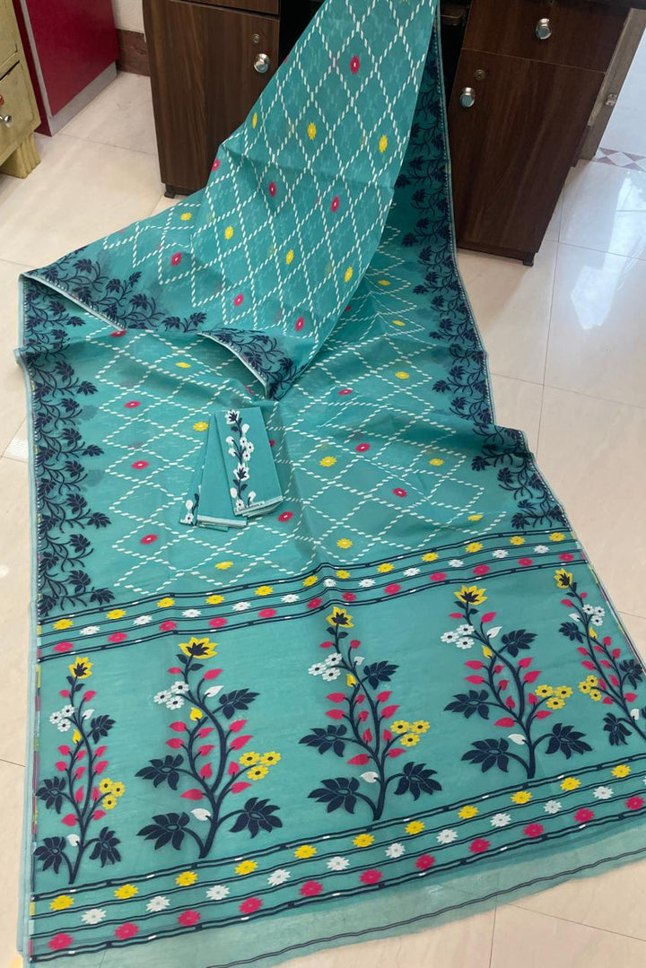 Kusumdola Dhakai Jamdani Saree