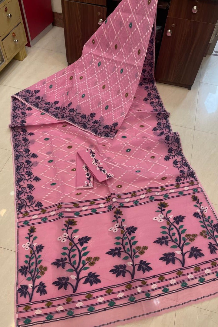 Kusumdola Dhakai Jamdani Saree