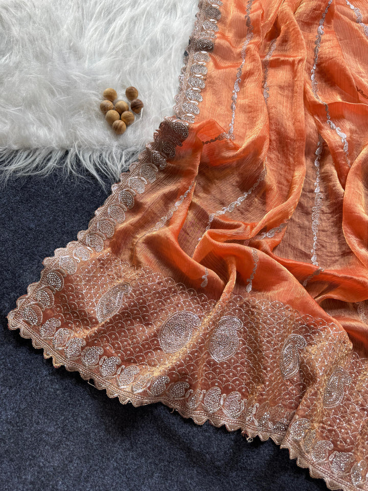 Heavenly Star Fancy Silk Saree