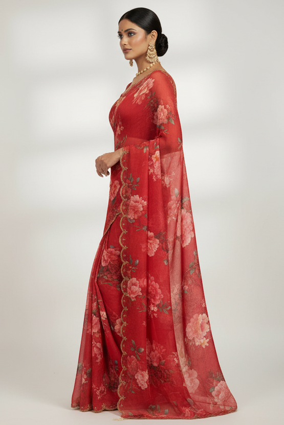 Glow Of Confidence Tabby Silk Saree