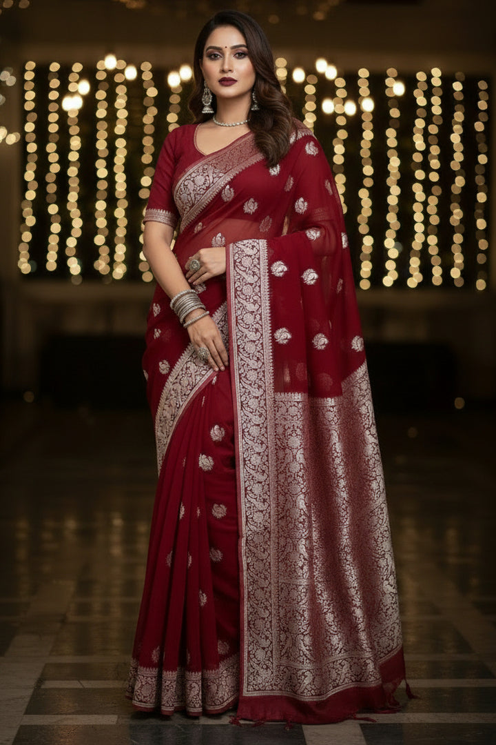 Elite Ensemble Crepe Georgette Silk Saree