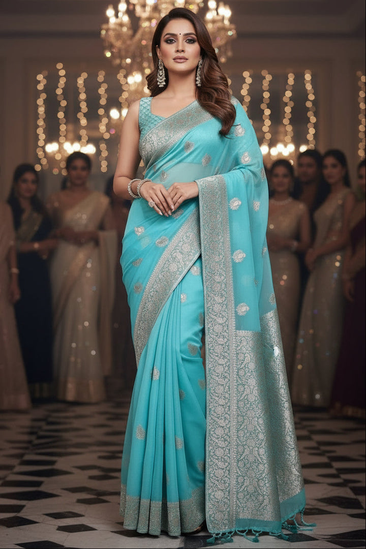 Elite Ensemble Crepe Georgette Silk Saree
