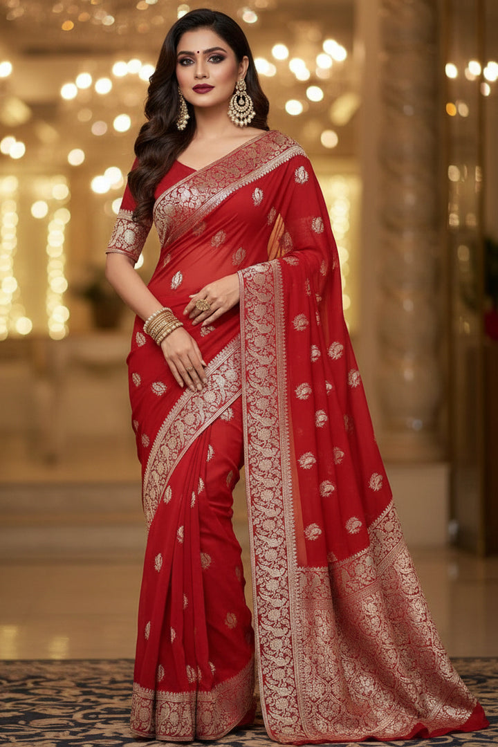 Elite Ensemble Crepe Georgette Silk Saree